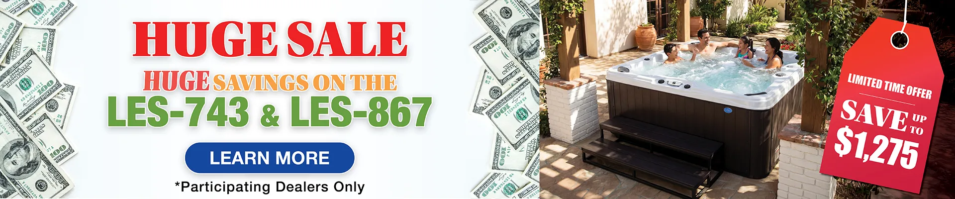 Calspas hot tub being used in a family setting - Ludlow